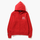 Bape X E.T. Ape Head Zip Hoodie Red