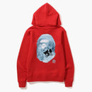 Bape X E.T. Ape Head Zip Hoodie Red