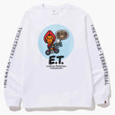 Bape X E.T. Kids Baby Milo L/S Tea White
