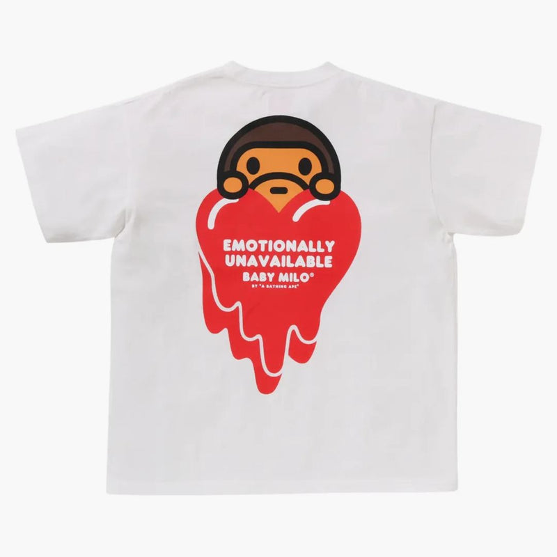 BAPE X EMOTIONAMENTE NON ASTRADABILE BABY MILO TEA BIANCO