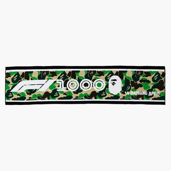 Bape X F1 1000 ABC Camo Sports Towel Black