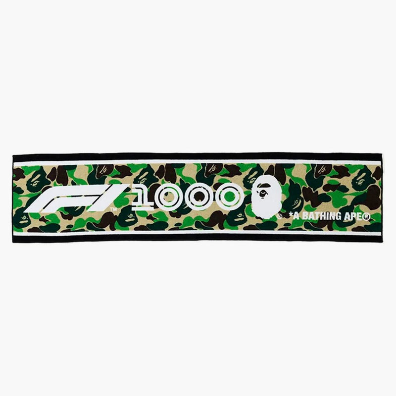 Bape X F1 1000 ABC Camo Sports Towel Black
