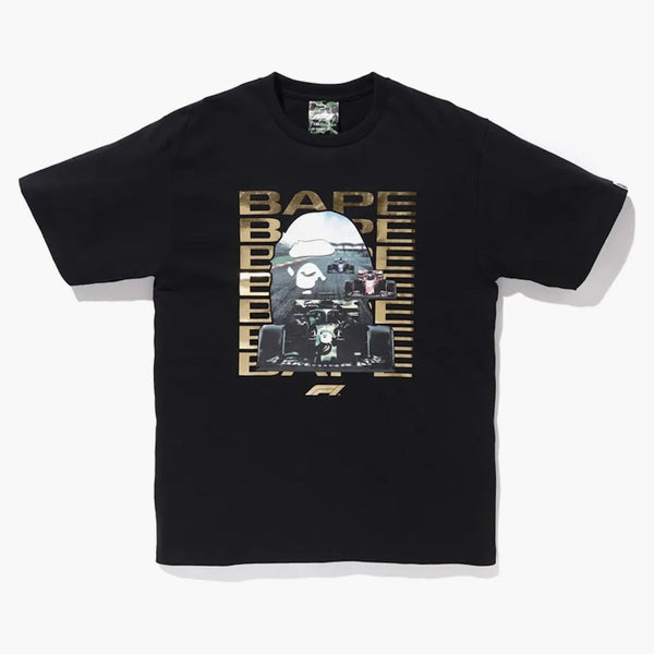 Bape X F1 Photo Ape Head Tea Black