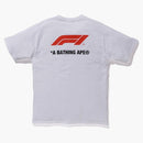 Bape X F1 Photo Ape Head Tee White