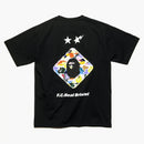 Bape X F.c.r.b. Back Emblem Tee Black