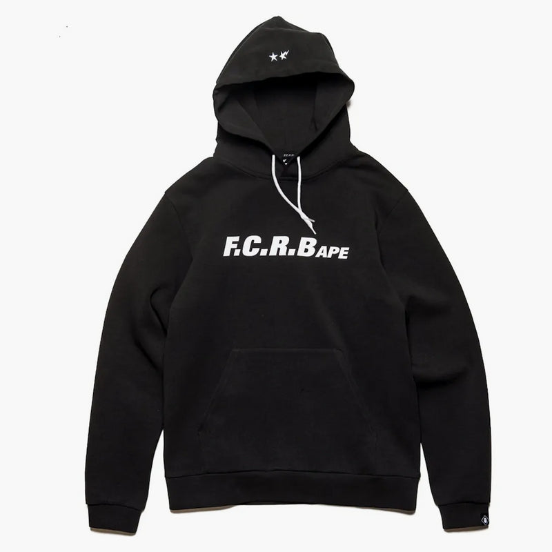 BAPE X F.C.R.B. Equipo sudadera con capucha negra