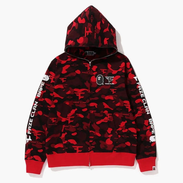 Bape X Fate Clan Full Zip Hoodie Red