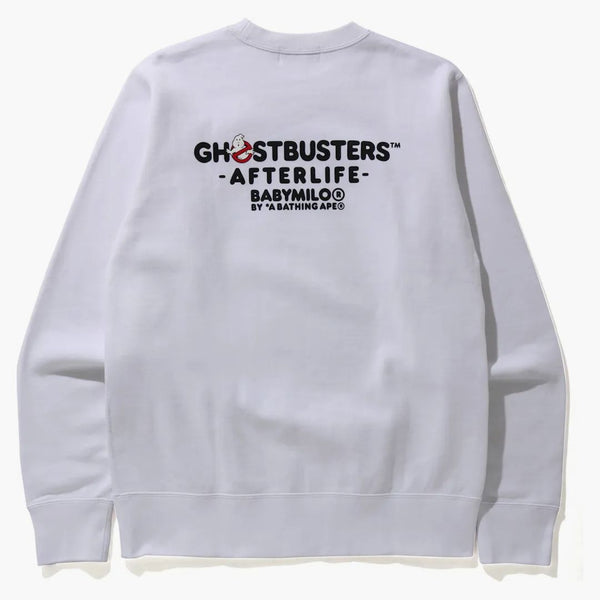 Bape X Ghostbusters Ape Head Crewneck White
