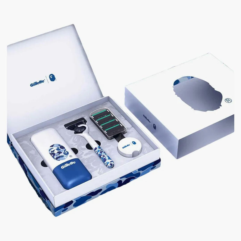 BAPE X Gillette Edition Limited Razor (set mare de cutii, 4 ras de rezervă)