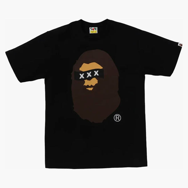 BAPE X GOD VÝBĚR XXX APE HEAD TEE BLACK