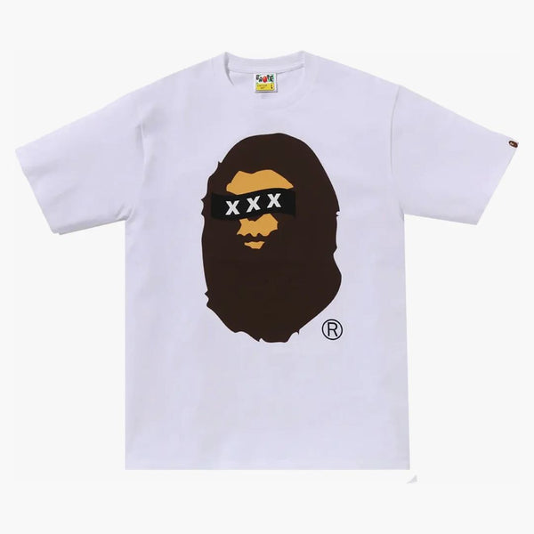 BAPE X GOD VÝBĚR XXX APE HEAD TEE WHITE