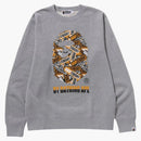 BAPE X GRIP SWANY POR BAJO APE CREWNCHECH GRIS