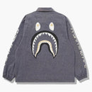 Bape X Hajime Sorayama Shark Coach Jacket Grey