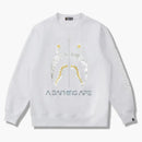 Bape X Hajime Sorayama Shark Crewneck White