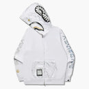 Bape X Hajime Sorayama Shark Full Zip Hoodie White
