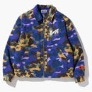Bape X Heron Preston Mix 1st Camo Duck Trucker Jacket Purple