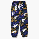 Bape X Heron Preston Mix 1st Camo Sweatpants Purple