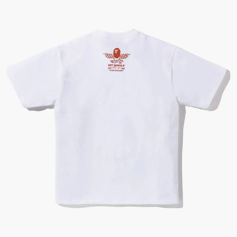 Bape x hot wheels scimmia a capo tee bianco