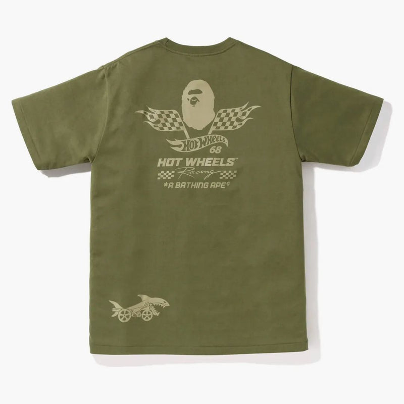 Bape X Hot Wheels Car Tee Olive DRAB
