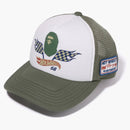 Bape X Hot Wheels Mesh Cap Olive DRAB