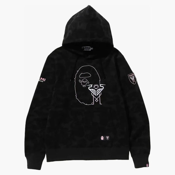 Bape X Inter Miami Cf Camo Pullover Hoodie Black