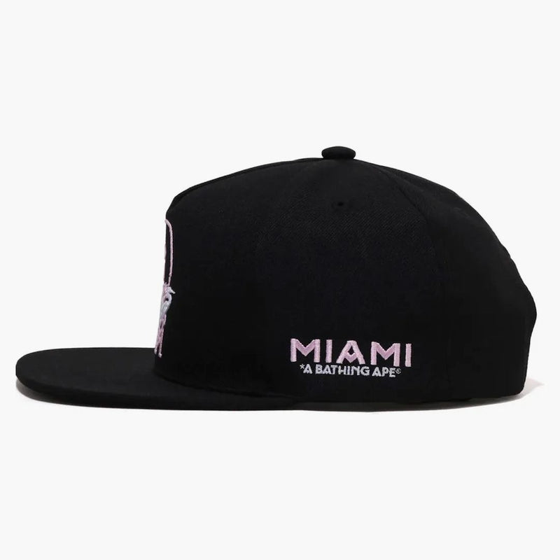 Bape X Inter Miami CF Snapback Cap Black