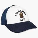 Bape x Jjjound College Mesh Cap Navy White