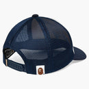 Bape x Jjjound College Mesh Cap Navy White