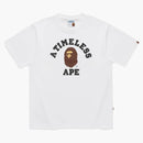 Bape X JJJOUND COLLEGE TIMELESS TEE White