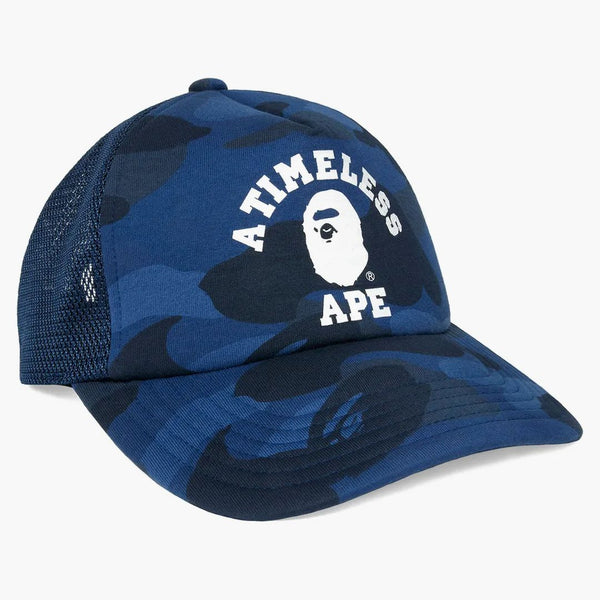 BAPE X JJJound Color Camo College Mesh Cap Navy