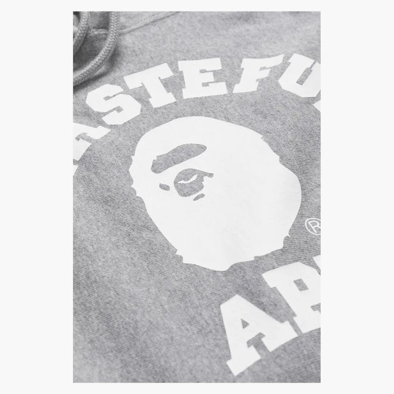 Bape X Jjjound Relaxed Classic College Pullover Hoodie Gray