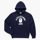 Bape X JJJOUND Relaxed Classic College Pullover Hoodie Navy