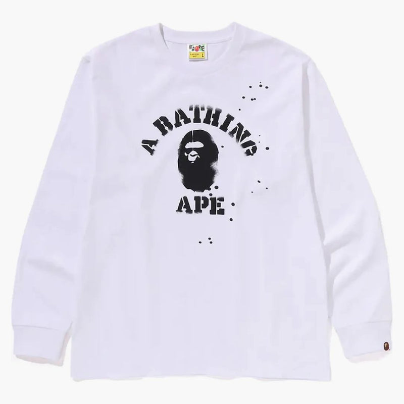 BAPE X Joshua Vides College L/S Tee White