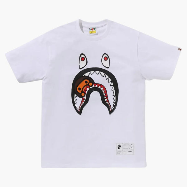 Bape X Joshua Vides Milo Shark Tee White