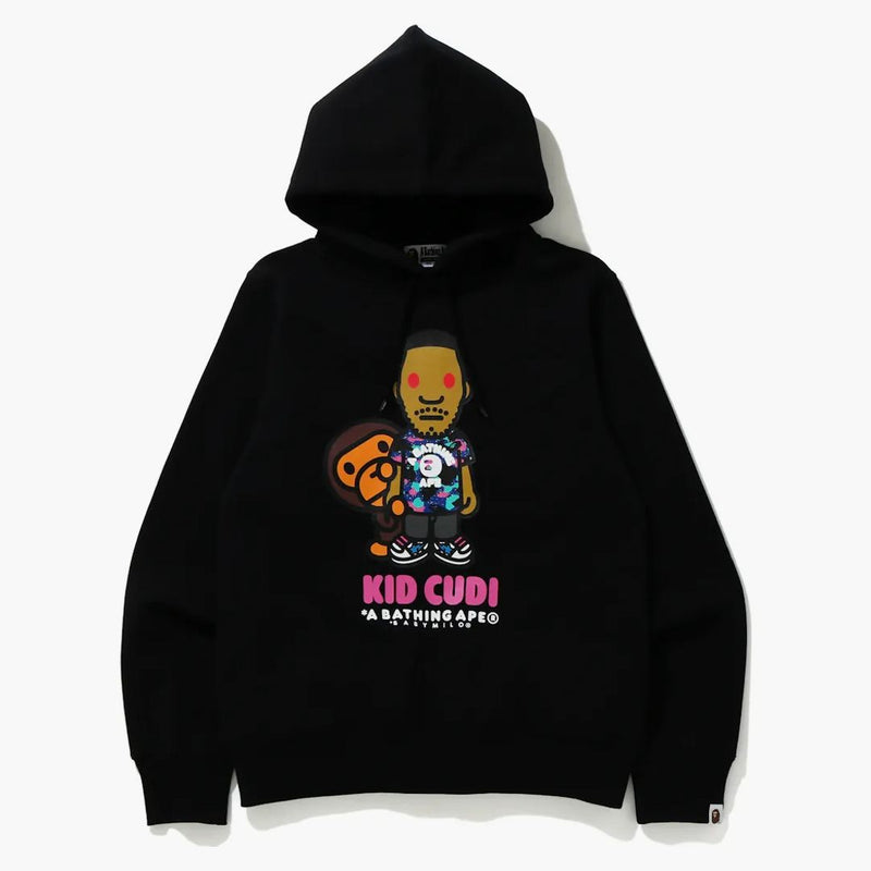 Bape X Kid Cudi Baby Milo Pullover Hoodie Black