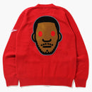 Bape X Kid Cudi Cardigan Red