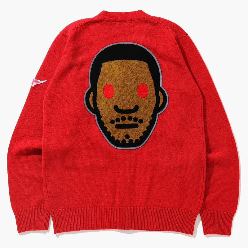 Bape X Kid Cudi Cardigan Red