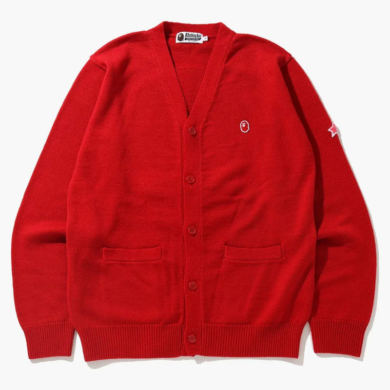 Bape X Kid Cudi Cardigan Red
