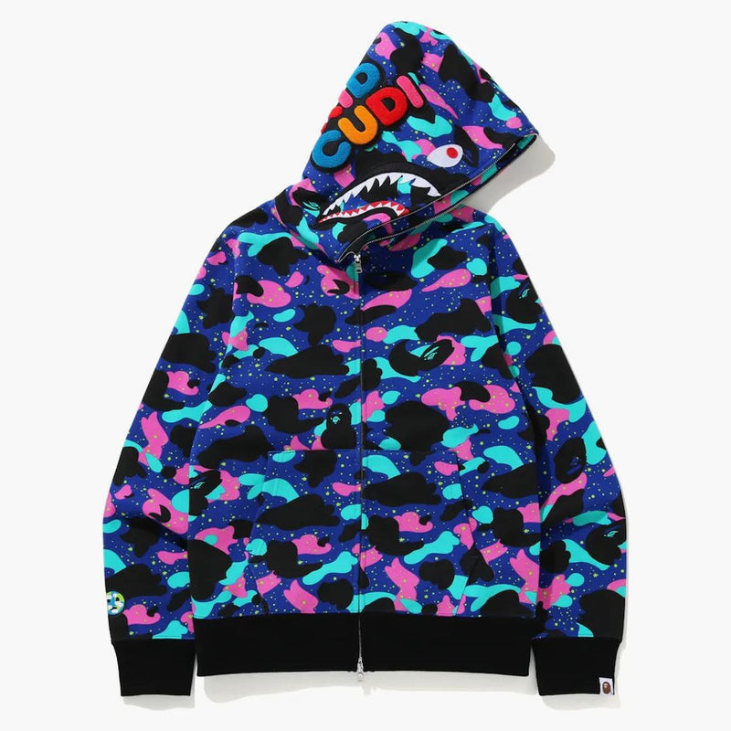 Bape X Kid Cudi Shark Full Zip Hoodie Multi