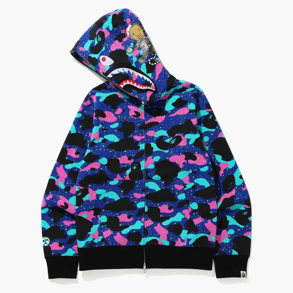 Bape X Kid Cudi Shark Full Zip Hoodie Multi