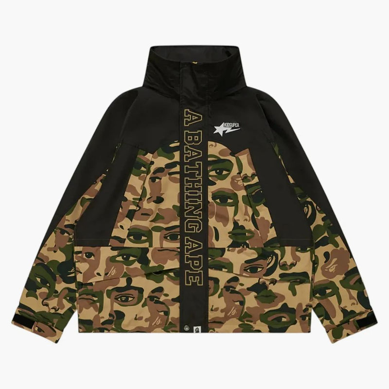 BAPE X Kidsuper camo giacca da snowboard verde