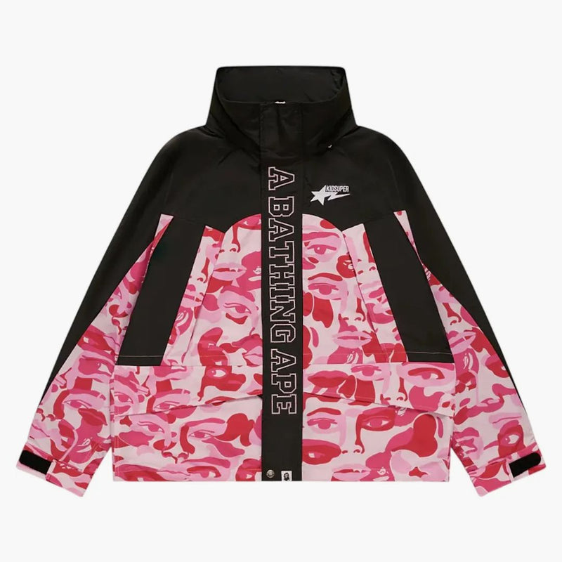Bape X Kidsuper Camo Snowboard Jacket Pink