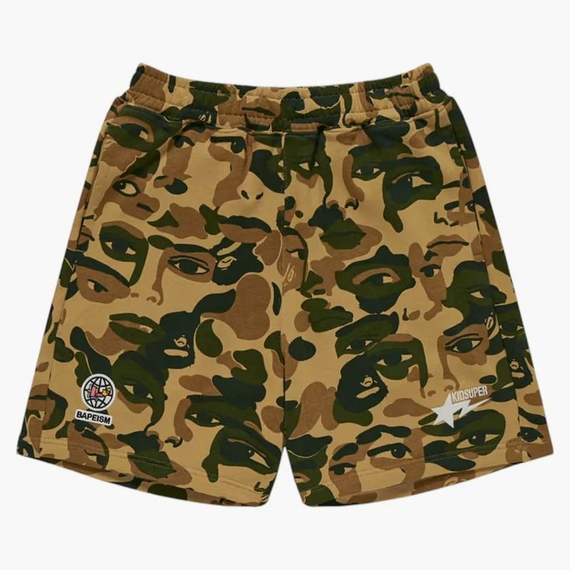 Bape X Kidsuper Camo Sweat Shorts Green
