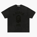 BAPE X Kidsuper Garment Dye College Logo Té Negro