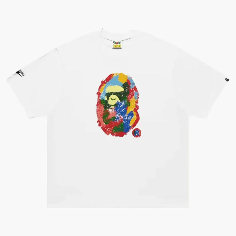 Bape X Kidsuper Painting Ape Head Tee White