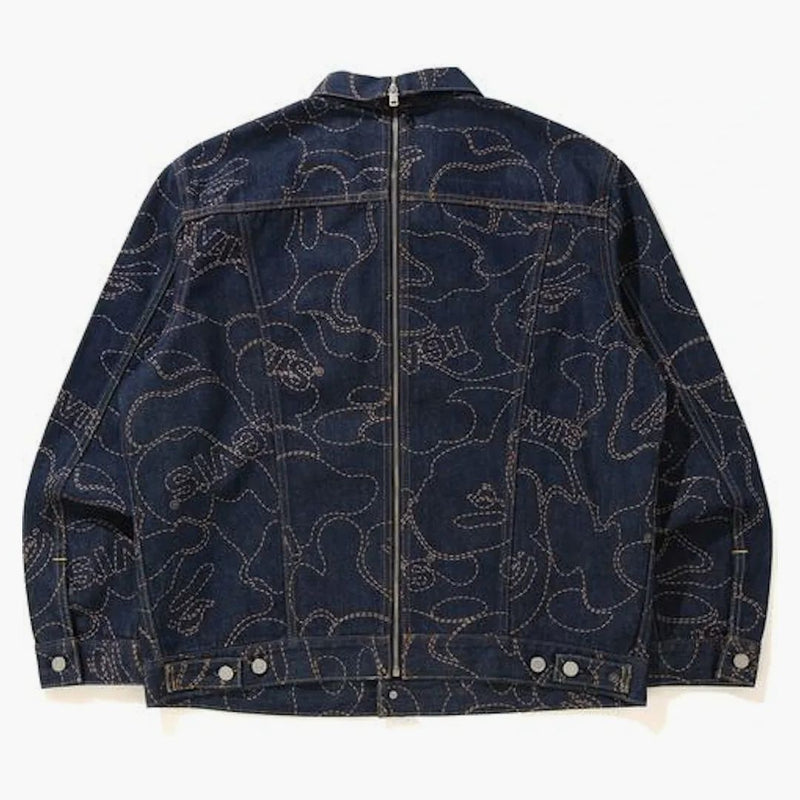 BAPE X Levi's Camo Trucker Jacket Indigo