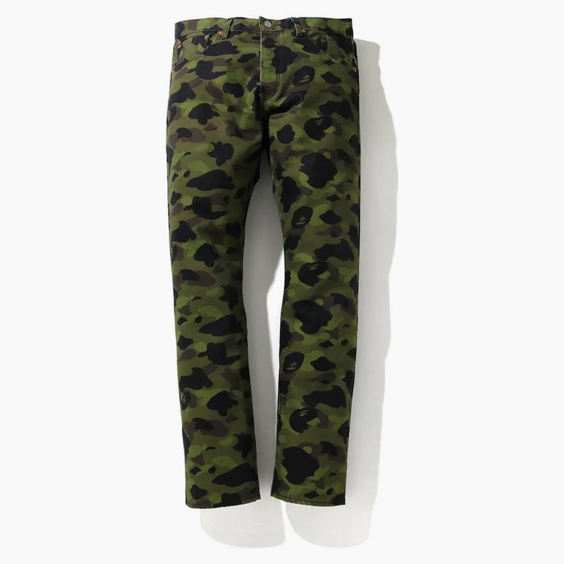 BAPE X Levi's Color Camo 501 93 Model (America Exclusive) Green