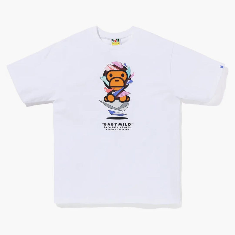 Bape X Louis de Guzman Baby Milo Tea White