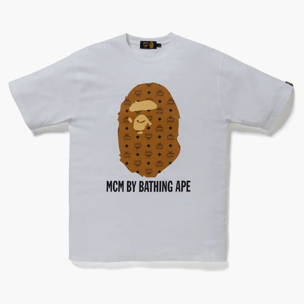 Bape X McM by Bathing Tee White/Brown