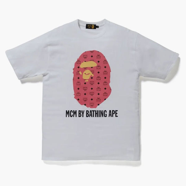 Bape X McM by Bathing Tee White/Pink